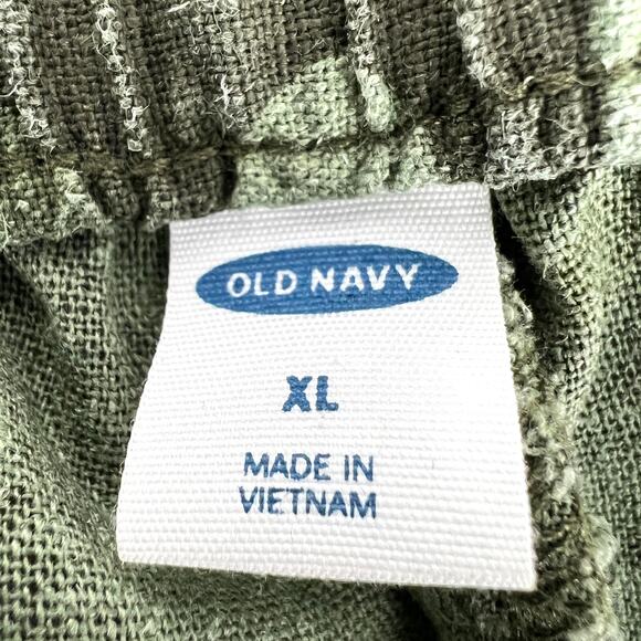 Old Navy Womens Linen Blend Camo Cargo Utility Drawstring Jogger Pants Size XL - Picture 7 of 9